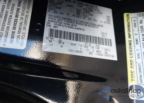 2008 Ford Expedition Eddie Bauer/King Ranch from USA, damaged, VIN 1FMFU17558LA40912